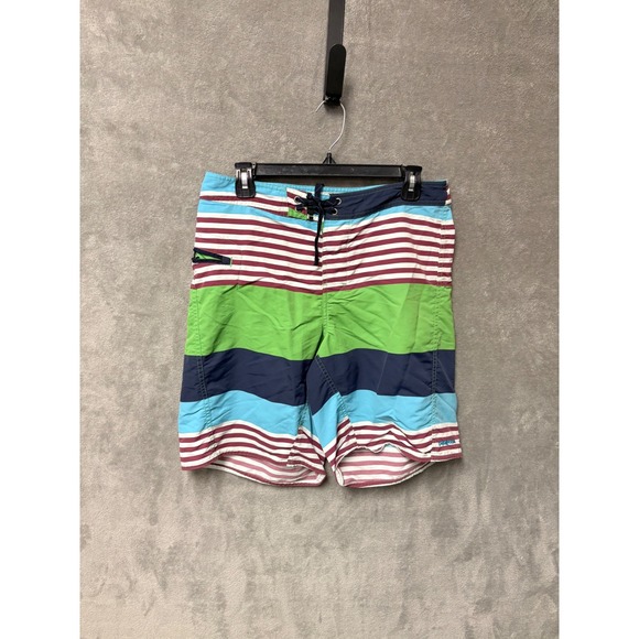 Patagonia Other - Patagonia Striped Board Shorts Men's Size 32 Swim Trunks Quick Dry Pockets
